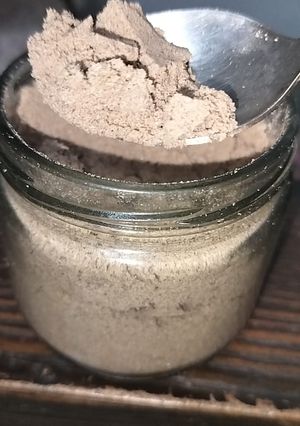 A picture of Homemade Chocolate Horlicks powder for 1-2 year baby.