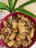 Tumis tahu telor saus tiram
