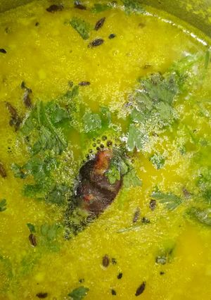 A picture of Bhaja moong daal.