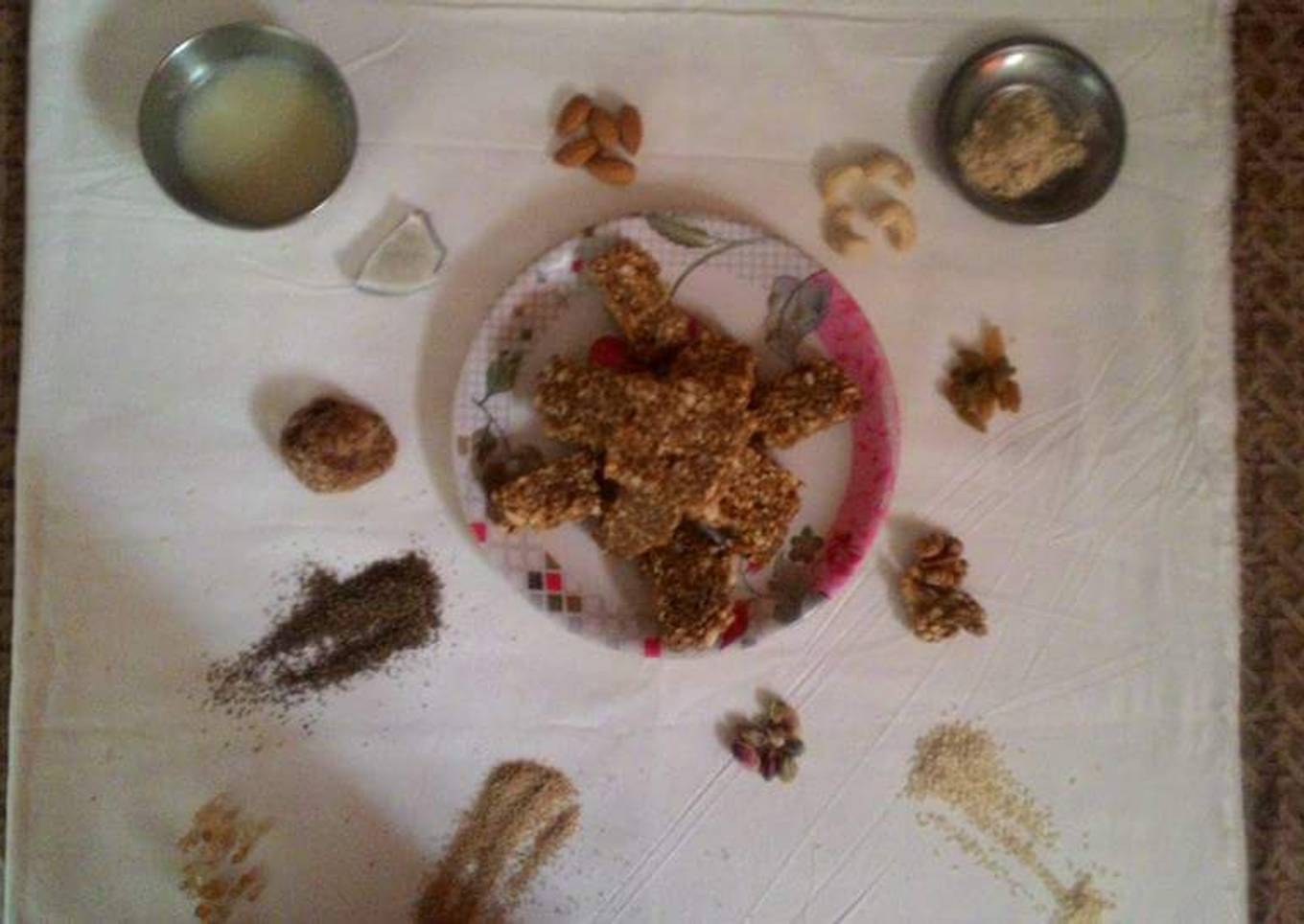 Dry Fruit Chikki with Besan