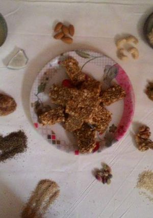 A picture of Dry Fruit Chikki with Besan.