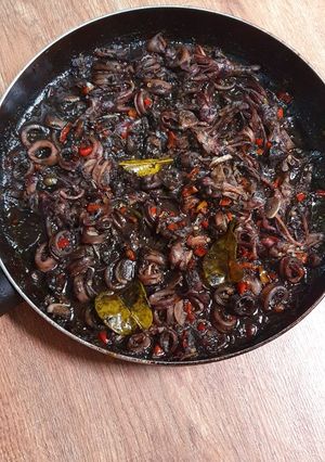 Foto resep Cumi Tinta Hitam Pedas