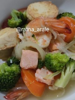 Foto resep Sapo tahu udang salmon
