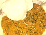 Tuwo with moringa soup