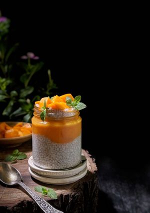 A picture of Mango Chia Seed Pudding.