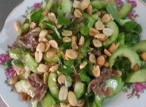 Hình của món Dưa gang trộn thịt bò.