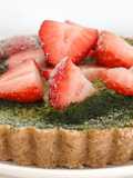 No-Bake Strawberry Green Tea Tart