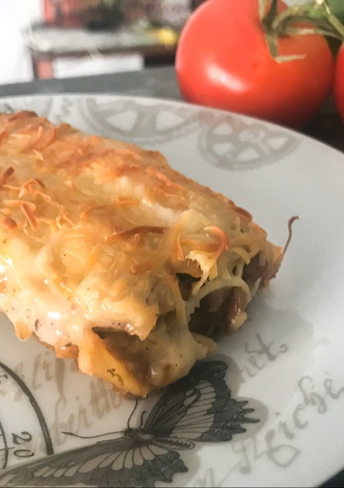 Una foto de Canelones de carne y verdura