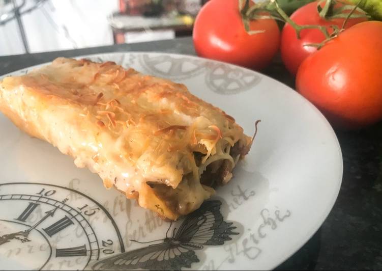 Canelones de carne y verdura
