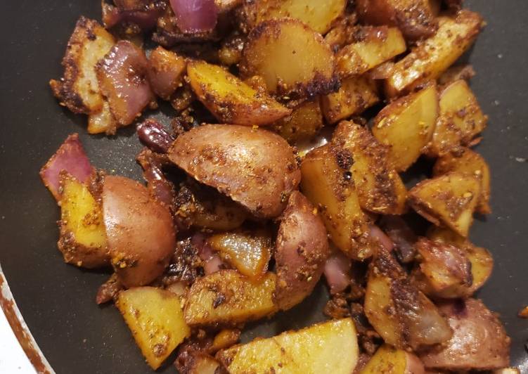 Steps to Prepare Super Quick Spicy breakfast potatoes