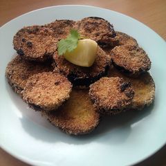 A picture of Vickys Cornmeal Fried Aubergine / Eggplant, GF DF EF SF NF.