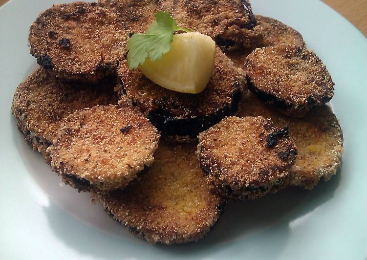 Vickys Cornmeal Fried Aubergine / Eggplant, GF DF EF SF NF