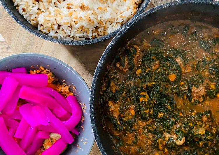 Recipe of Egyptian Spinach beef stew in 31 Minutes for Young Wife