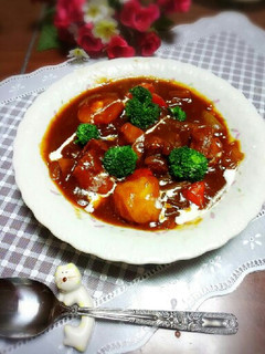 A picture of Pork Stew with Store-Bought Roux.
