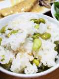 Easy Edamame Rice with Shirodashi
