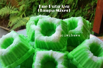 Resep Kue Putu Ayu Lembut Simpel (Tanpa Mixer) Ekonomis Untuk Jualan