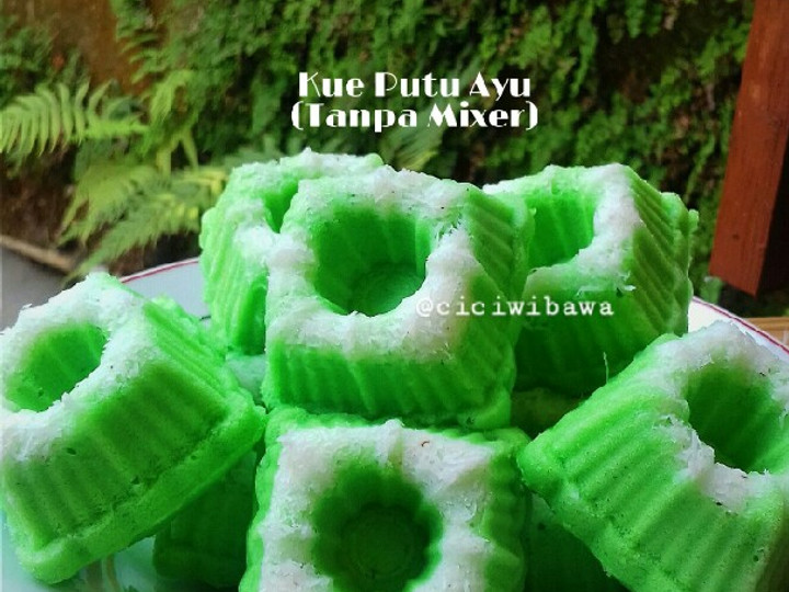 Resep Kue Putu Ayu Lembut Simpel (Tanpa Mixer) Ekonomis Untuk Jualan