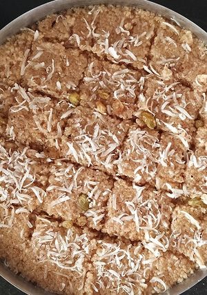 A picture of Bulgar Wheat Halwa (Faada Laapsi).