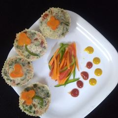 A picture of Veggies egg muffins.