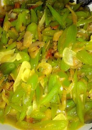 Foto resep Oseng buncis udang papaii
