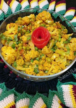 A picture of Cauliflower Peas Kadhai Tadka.