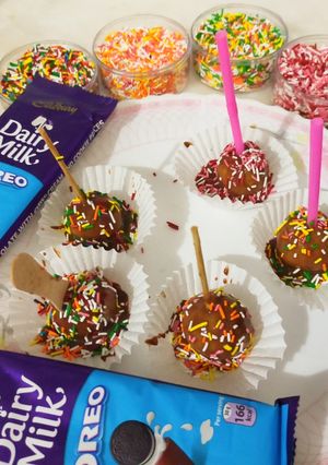 A picture of Choco pops / kid's favorite/quick and easy bread pops.