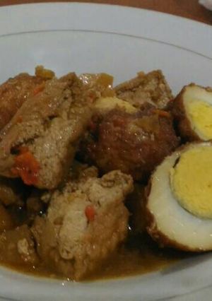 Foto resep Semur tahu telur goreng