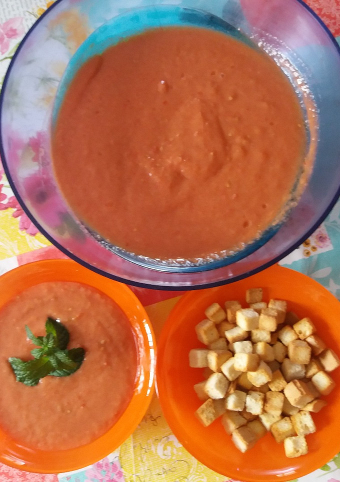 Una foto de Gazpacho andaluz