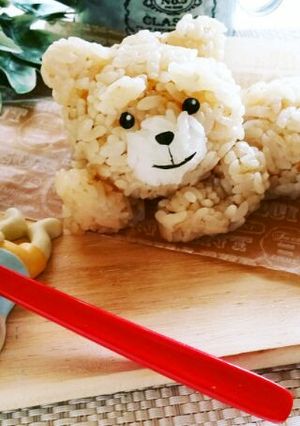 A picture of How to Make 3D TED Bear Rice Balls.
