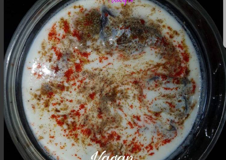 Recipe of Speedy Baigan 🍆 Ka Raita (vegan Jo Matho)