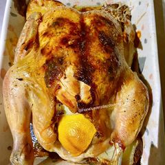 A picture of Lemon roasted chicken.