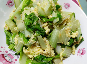 小白菜炒蛋 的食譜成品照片