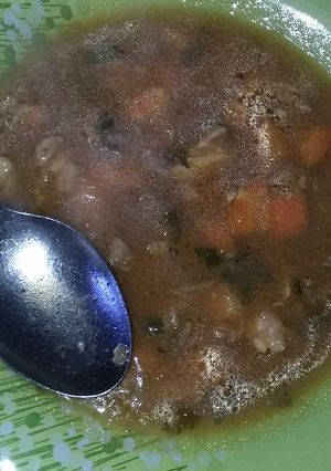 صورة لوصفة مرقة بالجزر