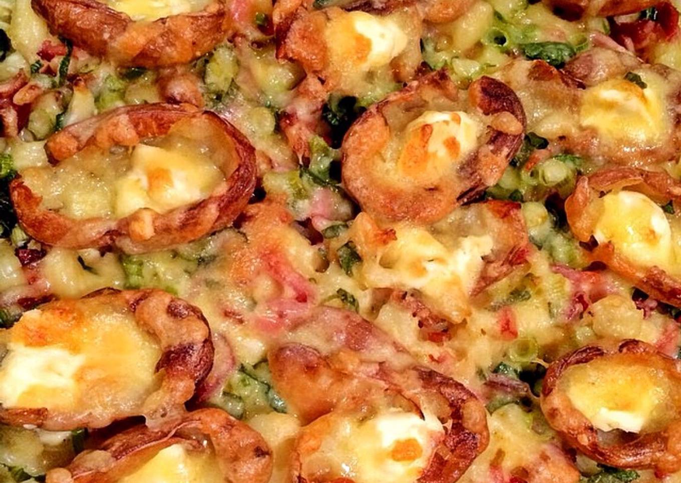 Mac and cheese with potato skins