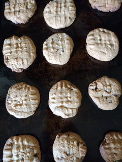 A picture of Peanut Butter Chocolate Chip Cookies.