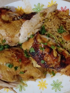 صورة لوصفة دجاج محمر مع الرز في كيس الشواء 🍗