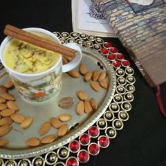 A picture of Infusing Besan Milk.