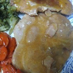 A picture of Pork Chops in Gravy.
