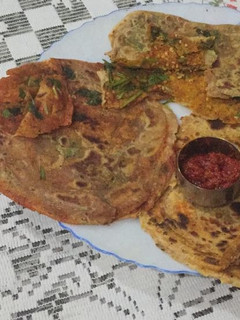 A picture of Masala lachha paratha.