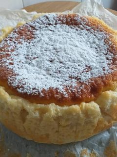 Una foto de Tarta de arroz con leche y arándanos