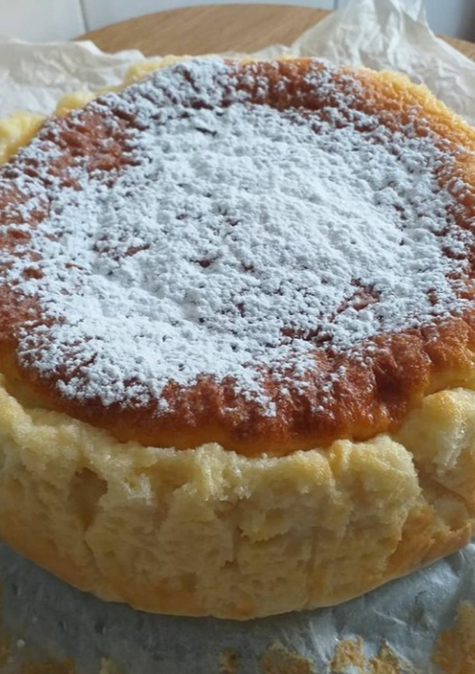 Una foto de Tarta de arroz con leche y arándanos
