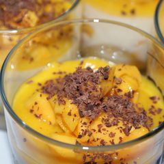 A picture of Mango Panna Cotta.