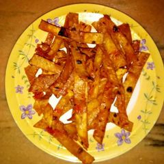 A picture of Leftover chapati matari.