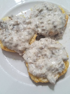 A picture of Sausage gravy.