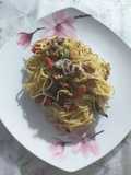 Cheesy Chicken Mushrooms Spaghetti