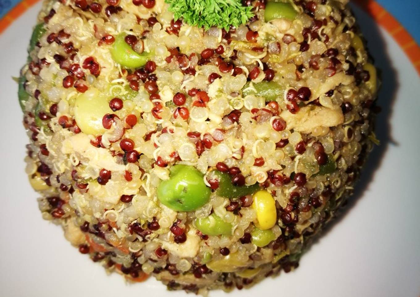 Pollo salteado con vegetales y Quinoa mixta!