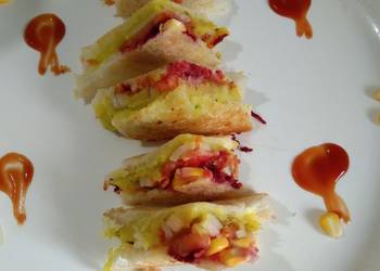 Without Fail Making Recipe Potato veg sandwich Delicious Simple