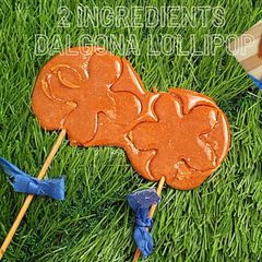 A picture of 2 ingredients Dalgona Lollipop | Squid Game Candy.
