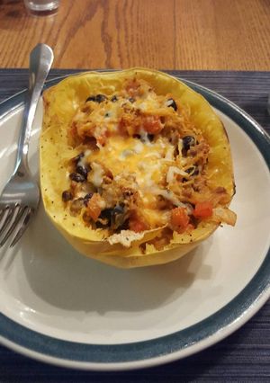 A picture of 21 DF Spaghetti Squash Burrito Bowls.