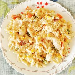 A picture of White Sauce Cheese Pasta.